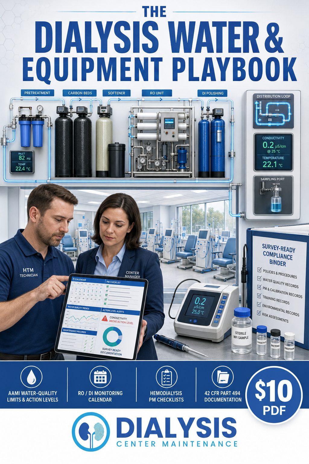 The Dialysis Water & Equipment Playbook โ eBook cover